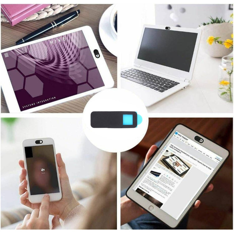3 PCS Universal Ultra-thin Design Rectangle WebCam Cover Camera Cover for Desktop, Laptop, Tablet, Phones