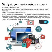 Load image into Gallery viewer, 6 PCS Universal Ultra-thin Design WebCam Cover Camera Cover for Desktop, Laptop, Tablet, Phones