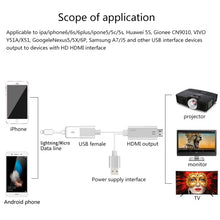 Load image into Gallery viewer, Onten 7562 USB Female to HDMI Phone to HDTV Adapter Cable for iPhone / Android