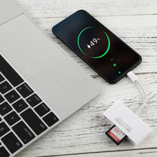 Load image into Gallery viewer, NK-108L 8 Pin to USB + TF Card + SD Card Camera Reader Adapter, Compatible with IOS 9.1 and Above Systems