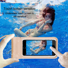 Load image into Gallery viewer, Outdoor Diving Swimming Mobile Phone Touch Screen Waterproof Bag for Below 5 Inch Mobile Phone
