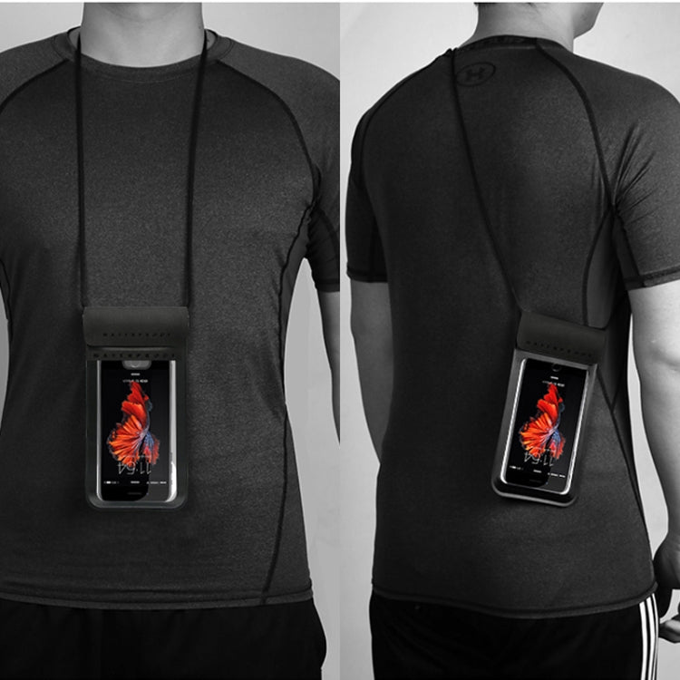 Outdoor Diving Swimming Mobile Phone Touch Screen Waterproof Bag for Below 5 Inch Mobile Phone