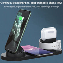Load image into Gallery viewer, 6 in 1 10W Qi Standard Wireless Charger Stand