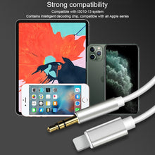 Load image into Gallery viewer, 8 Pin to 3.5mm AUX Audio Adapter Cable, Length: 1m