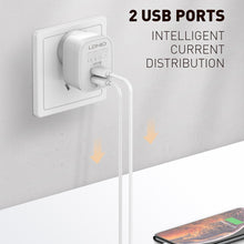 Load image into Gallery viewer, LDNIO A201 2.4A Dual USB Charging Head Travel Direct Charge Mobile Phone Adapter Charger With Micro USB Data Cable