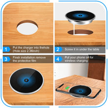 Load image into Gallery viewer, S50 15W Ultra-thin Desktop Embedded Wireless Charger embedded