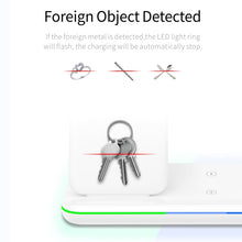 Load image into Gallery viewer, Z5A QI Vertical Magnetic Wireless Charger for Mobile Phones &amp; Apple Watches &amp; AirPods / Samsung Galaxy Buds / Huawei Free Buds, with Touch Ring Light