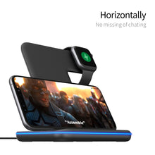 Load image into Gallery viewer, Z5A QI Vertical Magnetic Wireless Charger for Mobile Phones &amp; Apple Watches &amp; AirPods / Samsung Galaxy Buds / Huawei Free Buds, with Touch Ring Light