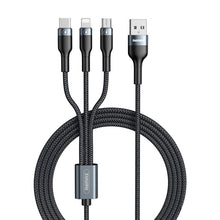 Load image into Gallery viewer, REMAX RC-070TH 1.2m 2A 3 in 1 USB to 8 Pin &amp; USB-C / Type-C &amp; Micro USB Charging Cable
