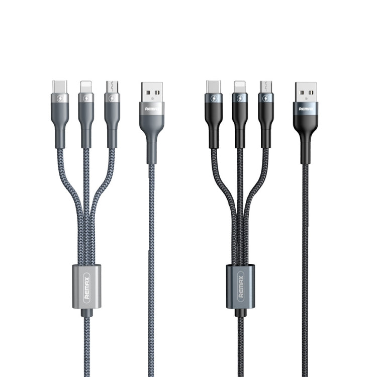 REMAX RC-070TH 1.2m 2A 3 in 1 USB to 8 Pin & USB-C / Type-C & Micro USB Charging Cable
