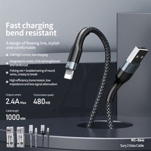 Load image into Gallery viewer, REMAX RC-064i Sury 2 Series 1m 2.4A USB to 8 Pin Data Cable for iPhone, iPad, 8 Pin