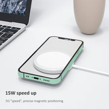 Load image into Gallery viewer, OJD-63 15W Aluminum Alloy Style Round Magsafe Magnetic Wireless Charger