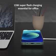 Load image into Gallery viewer, OJD-63 15W Aluminum Alloy Style Round Magsafe Magnetic Wireless Charger