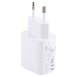 T085 20W USB + Type-C Fast Charging Travel Power Adapter, EU Plug