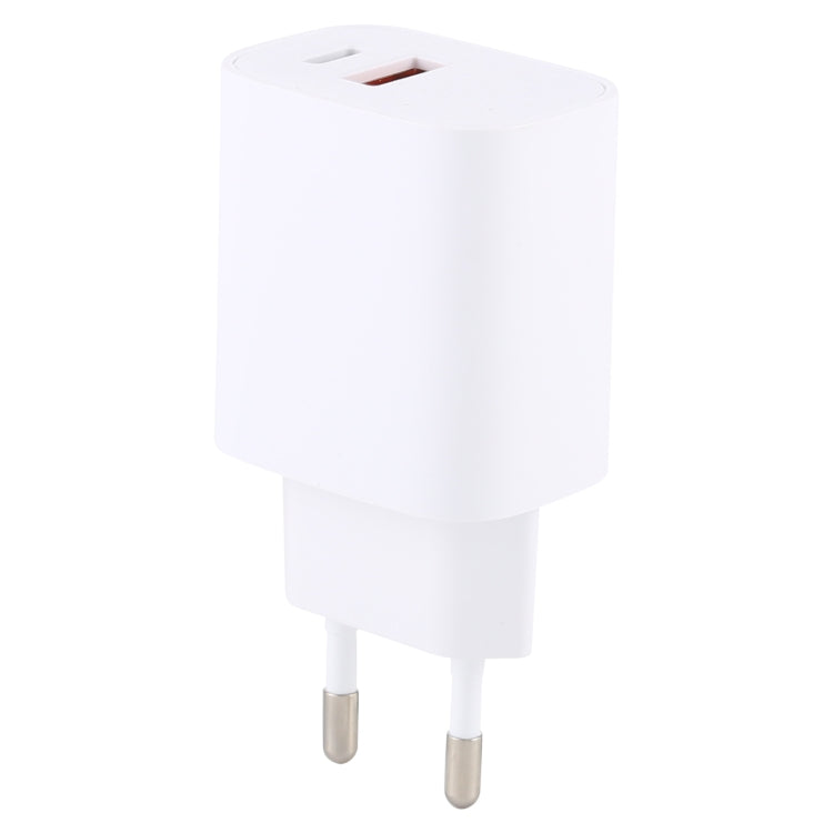 T085 20W USB + Type-C Fast Charging Travel Power Adapter, EU Plug