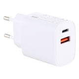 T085 20W USB + Type-C Fast Charging Travel Power Adapter, EU Plug