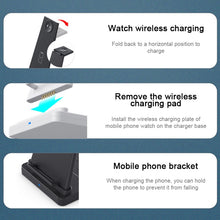 Load image into Gallery viewer, HQ-UD21 3 in 1 Folding Mobile Phone Watch Multi-Function Charging Stand Wireless Charger for iPhones &amp; Apple Watch &amp; Airpods