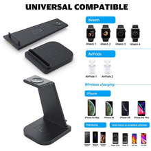 Load image into Gallery viewer, HQ-UD21 3 in 1 Folding Mobile Phone Watch Multi-Function Charging Stand Wireless Charger for iPhones &amp; Apple Watch &amp; Airpods