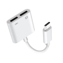 Load image into Gallery viewer, FT_AC42 2 in 1 18W PD USB-C / Type-C Male to USB-C / Type-C Audio + USB-C / Type-C Charging Female Audio Adapter