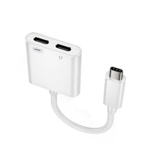 Load image into Gallery viewer, FT_AC42 2 in 1 18W PD USB-C / Type-C Male to USB-C / Type-C Audio + USB-C / Type-C Charging Female Audio Adapter