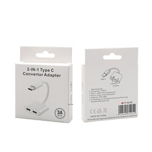 Load image into Gallery viewer, FT_AC42 2 in 1 18W PD USB-C / Type-C Male to USB-C / Type-C Audio + USB-C / Type-C Charging Female Audio Adapter