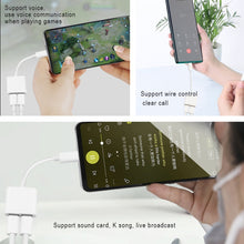 Load image into Gallery viewer, FT_AC42 2 in 1 18W PD USB-C / Type-C Male to USB-C / Type-C Audio + USB-C / Type-C Charging Female Audio Adapter