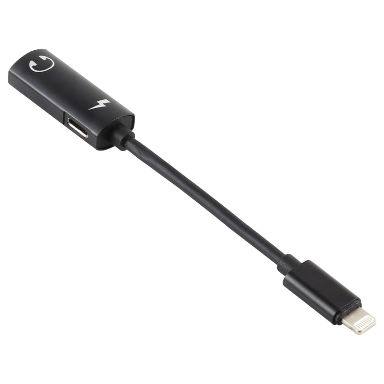 2 in 1 8 Pin Male to Dual 8 Pin Female Charging and Listening to Music Audio Earphone Adapter, Compatible with All IOS Systems