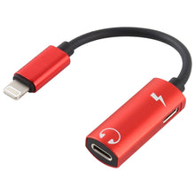 Load image into Gallery viewer, 2 in 1 8 Pin Male to Dual 8 Pin Female Charging and Listening to Music Audio Earphone Adapter, Compatible with All IOS Systems