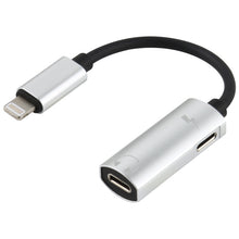 Load image into Gallery viewer, 2 in 1 8 Pin Male to Dual 8 Pin Female Charging and Listening to Music Audio Earphone Adapter, Compatible with All IOS Systems