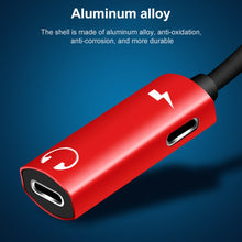 Load image into Gallery viewer, 2 in 1 8 Pin Male to Dual 8 Pin Female Charging and Listening to Music Audio Earphone Adapter, Compatible with All IOS Systems
