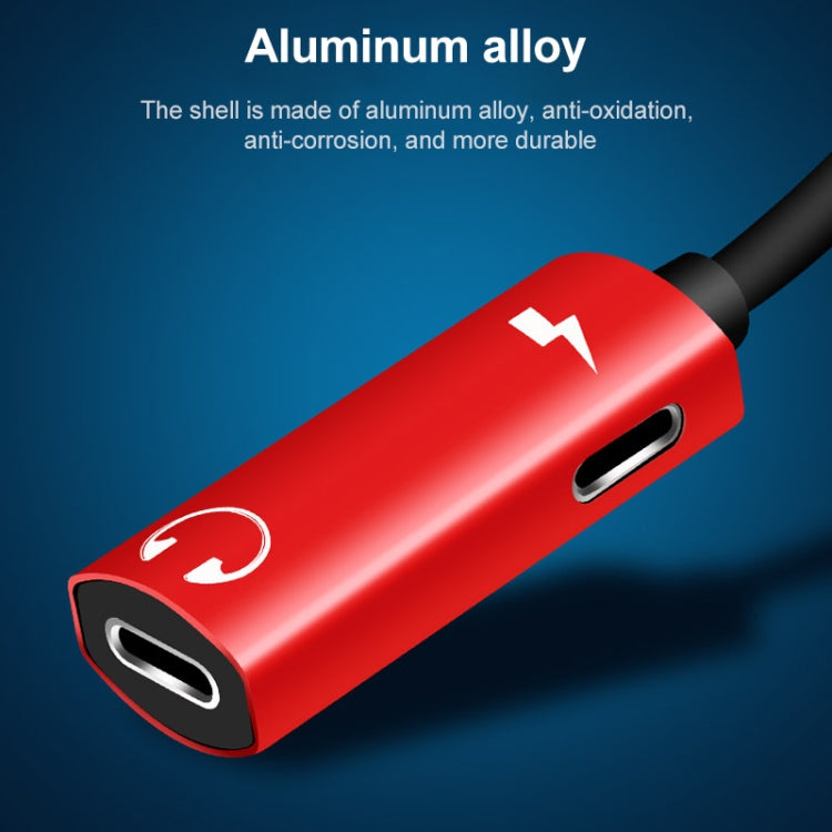 2 in 1 8 Pin Male to Dual 8 Pin Female Charging and Listening to Music Audio Earphone Adapter, Compatible with All IOS Systems