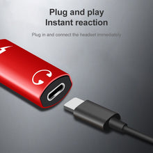 Load image into Gallery viewer, 2 in 1 8 Pin Male to Dual 8 Pin Female Charging and Listening to Music Audio Earphone Adapter, Compatible with All IOS Systems