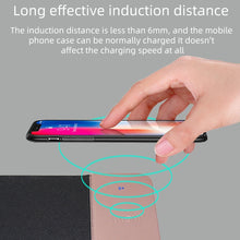 Load image into Gallery viewer, OJD-36 QI Standard 10W Lighting Wireless Charger Rubber Mouse Pad, Size: 26.2 x 19.8 x 0.65cm