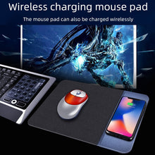 Load image into Gallery viewer, OJD-36 QI Standard 10W Lighting Wireless Charger Rubber Mouse Pad, Size: 26.2 x 19.8 x 0.65cm