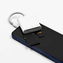 Load image into Gallery viewer, NK-101Y Pro 8 Pin to 8 Pin + SD + TF Port 3 in 1 Camera Reader Adapter