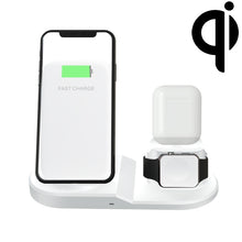 Load image into Gallery viewer, OJD-45 3 in 1 QI 10W Mobile Phone + Watch + 8 Pin Earphone Charging Port Multi-function Wireless Charger for Mobile Phones &amp; Watches &amp; AirPods 2