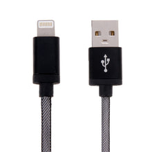 Load image into Gallery viewer, 1m Net Style Metal Head 8 Pin to USB Data / Charger Cable