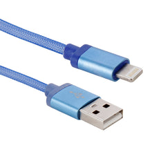 Load image into Gallery viewer, 1m Net Style Metal Head 8 Pin to USB Data / Charger Cable
