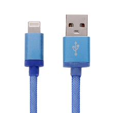 Load image into Gallery viewer, 1m Net Style Metal Head 8 Pin to USB Data / Charger Cable
