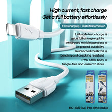 Load image into Gallery viewer, REMAX RC-138i 2.4A USB to 8 Pin Suji Pro Fast Charging Data Cable, Cable Length: 1m