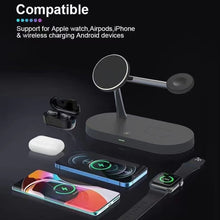 Load image into Gallery viewer, T268 5 in 1 15W Multi-function Magnetic Wireless Charger for iPhone 12 Series &amp; Apple Watchs &amp; AirPods 1 / 2 / Pro, with LED Light
