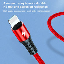 Load image into Gallery viewer, K061 1.2m 5A 3 in 1 USB to 8 Pin + USB-C / Type-C + Micro USB Round Fast Charging Data Cable