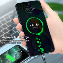 Load image into Gallery viewer, K061 1.2m 5A 3 in 1 USB to 8 Pin + USB-C / Type-C + Micro USB Round Fast Charging Data Cable