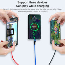 Load image into Gallery viewer, K061 1.2m 5A 3 in 1 USB to 8 Pin + USB-C / Type-C + Micro USB Round Fast Charging Data Cable