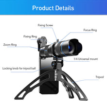 Load image into Gallery viewer, APEXEL APL-20-40XJJ04 20-40X HD External Dual-adjustment Zoom Telescope Universal Telephoto Phone Lens