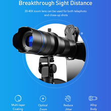 Load image into Gallery viewer, APEXEL APL-20-40XJJ04 20-40X HD External Dual-adjustment Zoom Telescope Universal Telephoto Phone Lens