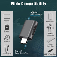 Load image into Gallery viewer, 2 PCS SBT-158 USB-C / Type-C Male to USB 3.0 Female Zinc Alloy Adapter