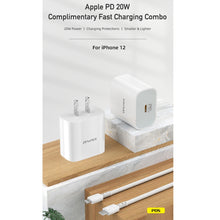 Load image into Gallery viewer, awei PD5 PD 20W Fast Charging Travel Charger Power Adapter with Type-C / USB-C to 8 Pin Cable, US Plug