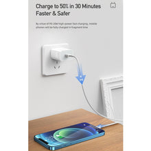 Load image into Gallery viewer, awei PD5 PD 20W Fast Charging Travel Charger Power Adapter with Type-C / USB-C to 8 Pin Cable, US Plug