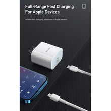 Load image into Gallery viewer, awei PD5 PD 20W Fast Charging Travel Charger Power Adapter with Type-C / USB-C to 8 Pin Cable, US Plug